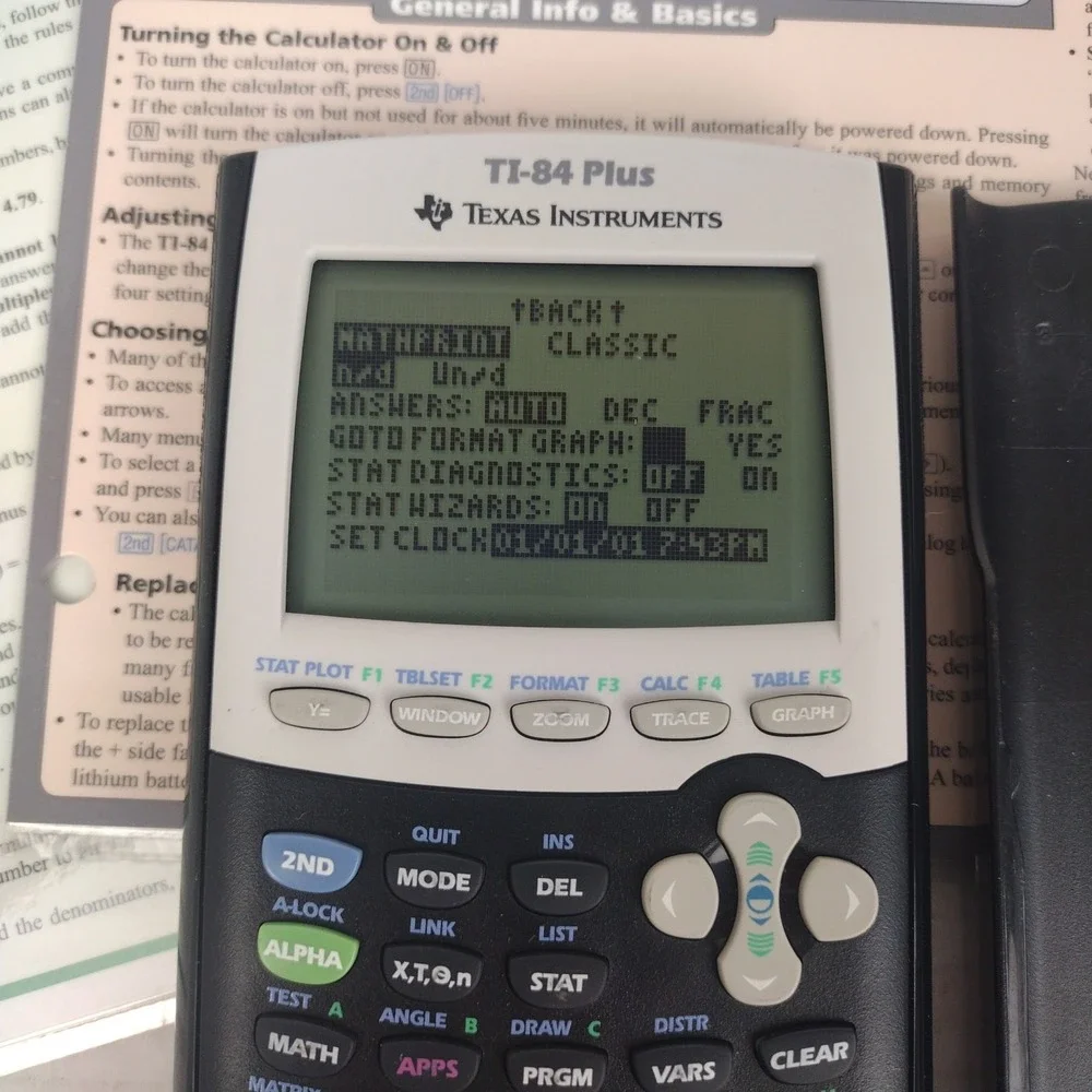 Texas Instruments TI-84 Plus Graphing Calculator w/ Slide Cover Tested Works